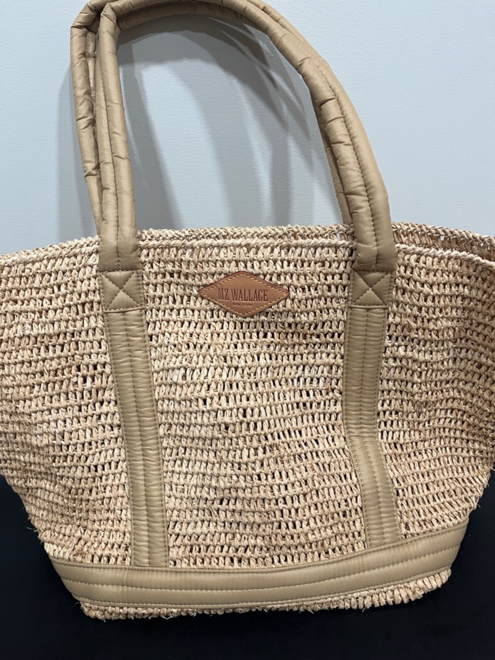 MZ Wallace raffia Woven Tote Bag